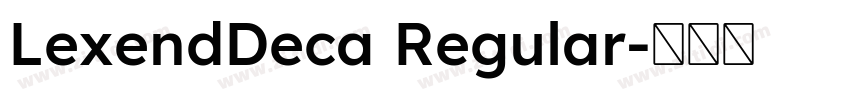 LexendDeca Regular字体转换
